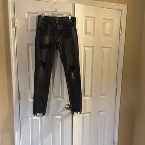 Black Distressed Jeans